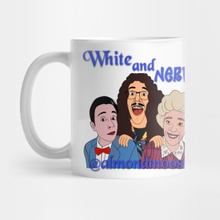 "White and nerdy" blue Mug